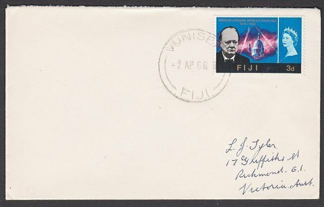 FIJI 1966 cover to Australia ex VUNISEA.....................................R549