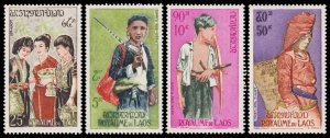 Laos Scott 100, C43-C45 (1964) Mint NH VF Complete Set C