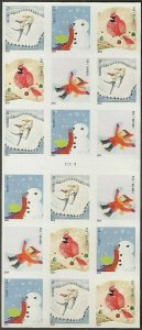 Winter Fun ATM Pane of 18  -  Postage Stamps Scott 4944b