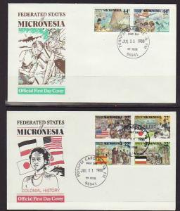 Micronesia 59-62 Colonial History 1988  S/2 U/A FDC 