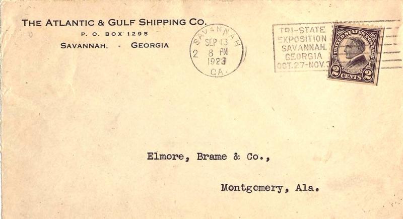 United States Georgia Savannah, Ga. 2 1923 Universal Machine Type Tri-State E...