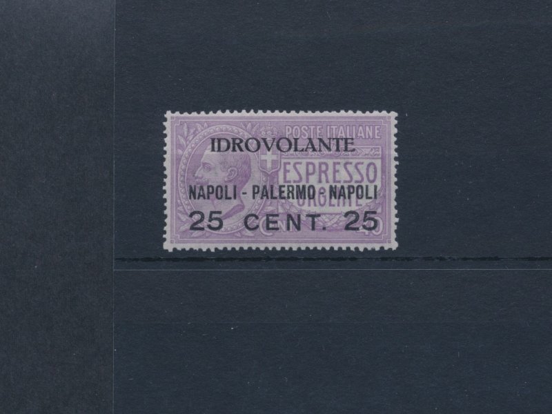 1917 Kingdom of Italy, Airmail No. 2, 25 cents on 40 violet, MNH** - excellent c