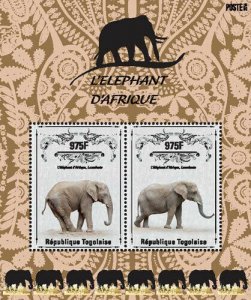 Togo 2014 - Elephants of Africa - Souvenir sheet - MNH