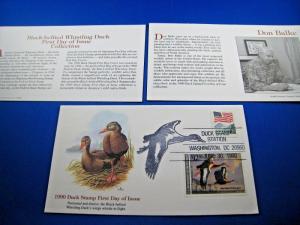 U.S. DUCK STAMP FIRST DAY COVER - 1990 - BLACK BELLIED DUCK - SCOTT #RW57 (FG 6)