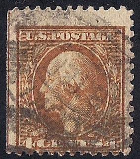 503 4 cent Washington, Brown Stamp used AVG