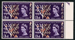 GB 1961 POSB 3d (Timson) Perf Thru right margin. SG 624AEb