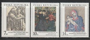 1994 Czech Rep - Sc 2936-8 - MNH VF - 3 single - Paintings