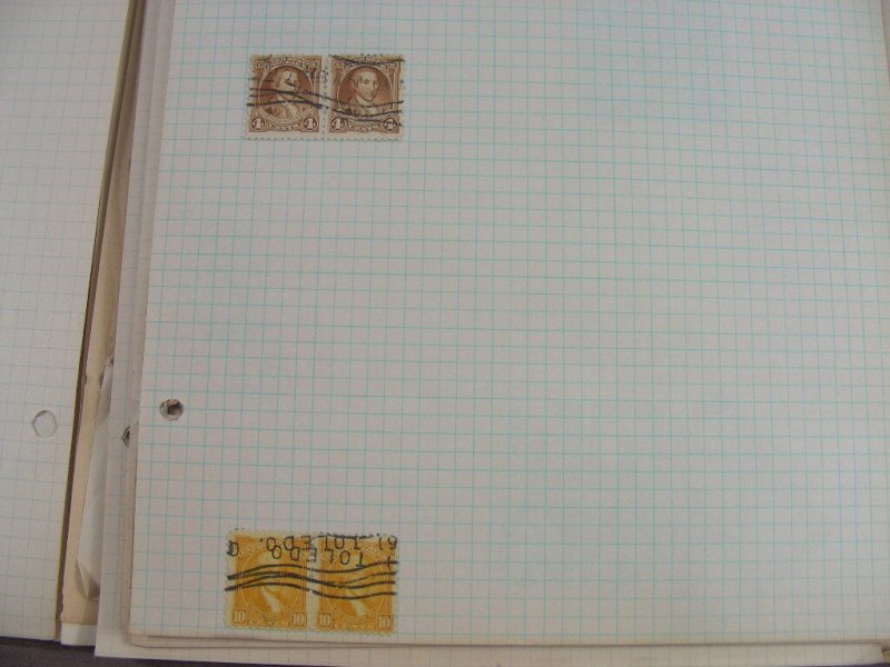 US, 100s of Stamps & a few Covers  mostly hinged on pages