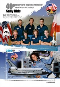 Guinea-Bissau - 2023 Astronaut Sally Ride - Stamp Souvenir Sheet - GB230636b2