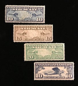 C7 to C10, Mint Hinged, O.G. set of 4