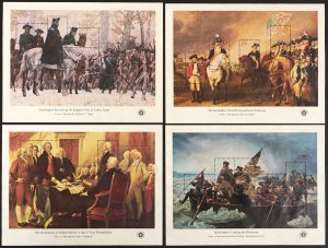 U.S. Used #1686 - 1689 13c – 31c Set of 4 Bicentennial Sheets.