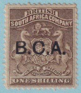 BRITISH CENTRAL AFRICA 7 - FLAT TOP LETTERS VARIETY - MINT HINGED OG * LJF