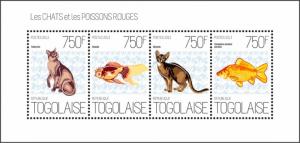 TOGO 2013 SHEET CATS FISHES GOLDFISH MARINE LIFE tg13603a