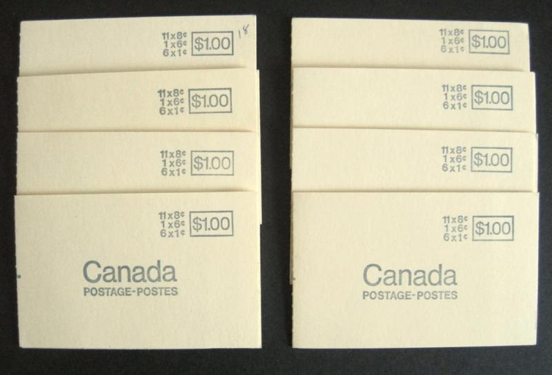 Canada BK70a Booklets Lot of 8