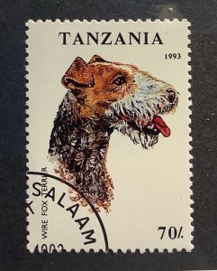 Tanzania 1993 Scott 1147 CTO - 70sh, Dog,  German Wirehaired Pointer