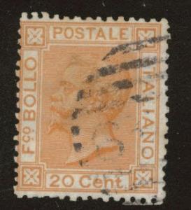 ITALY Scott 36 Used 20c orange 1877