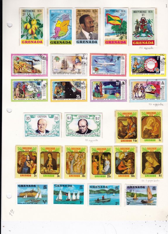 Grenada Stamp Collection    ......see details below