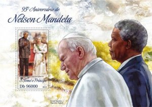 St Thomas 2013 Nelson Mandela  Stamp Souvenir Sheet ST13412b