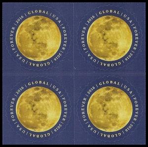 US 5058 Moon global forever block (4 stamps) MNH 2016