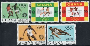 1972 Ghana 472-476 1972 Olympic Games in Munchen 7,50 €