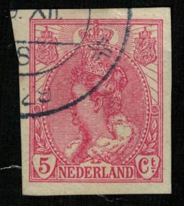 Queen Wilhelmina, 5 cents, Imperforated, 1923, Netherlands, MC #110 (T-7333)