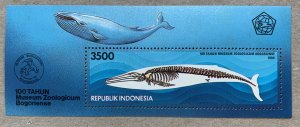 Indonesia 1994 Whale and Skeleton MS, MNH.  Scott 1588A, CV $5.50