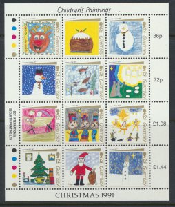 Guernsey Christmas sheet 1991 MNH SG 540a  SC#  464  see scan & details