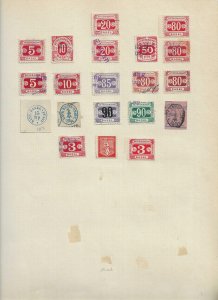 SWITZERLAND CANTON  BASEL MISC  STEMPEL REVENUE LOT - 20  PCS - S21 USED