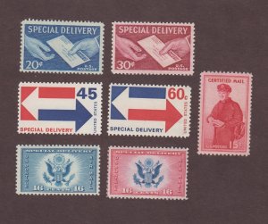 USA, E20, E21, E22, E23, CE1-2, FA1,MNH, VF, SPECIAL DELIVERY 