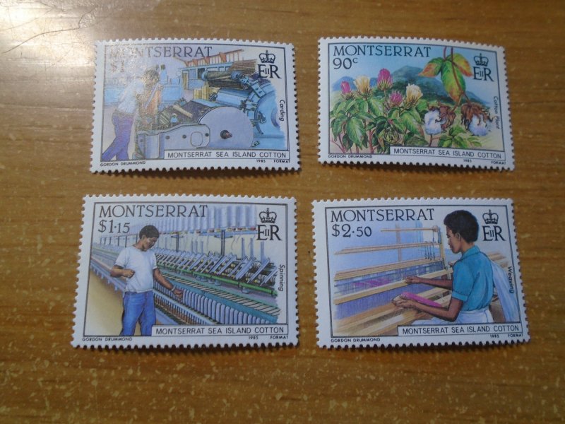 Montserrat  #  569-72  MNH   Flowers / Industry