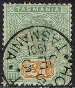 TASMANIA 1892 QV TABLET £1 USED