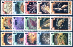 Service. Marine fauna. 1985 Overprinted.