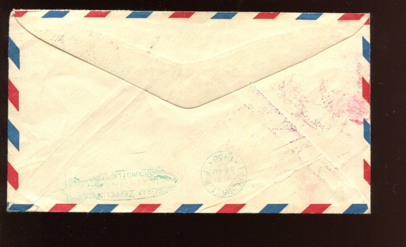 C15 Graf Zeppelin Used on APR 28 1930  Uprated Flight Cover to Detroit MI MV265