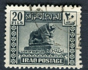 IRAQ; 1941 early Pictorial issue fine used 20fl. value