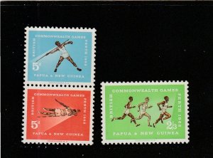 Papua New Guinea  Scott#  171-173  MNH  (1962 Commonwealth Games)