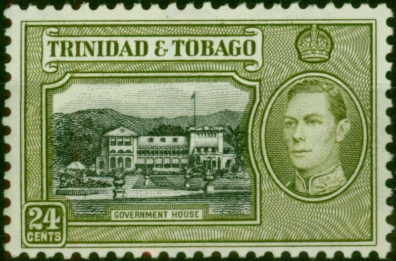 Trinidad & Tobago 1938 24c Black & Olive-Green SG253 Fine MNH