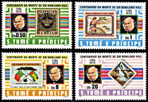 Saint Thomas and Prince 573-576, MNH, Rowland Hill and Stamps