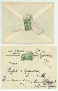 Syria 227 Two French Era registered covers, each franked with #227 each with clear postmarks.