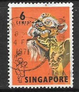 SINGAPORE SG104 1968 6c DEFINITIVE USED