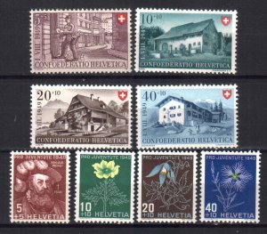 SWITZERLAND STAMPS, 1949. Sc.#B183-B190, MNH