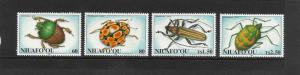 INSECTS - NIUAFOOU #168-71 MNH