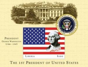 Liberia 2001 - 1st President Of The US - George Washington - S/S MNH