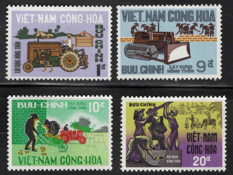 South Vietnam Scott  322-325  MNH** construction stamp set