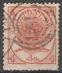 Denmark #13   F-VF Used  CV $8.00  (A13128)