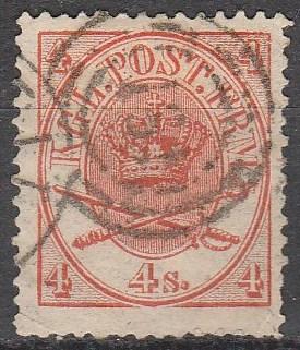 Denmark #13   F-VF Used  CV $8.00  (A13128)