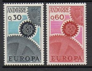 Andorra French 1967 Europa VF MNH (174-5)