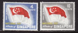 Singapore #49-50 F-VF Mint NH ** National Day, flag