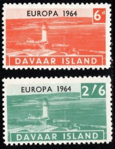 1964 Cinderella Davaar Island Lighthouse Europa Set/2 MNH
