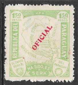 Paraguay O97: 1.50p Map of the Gran Chaco, MH, F-VF