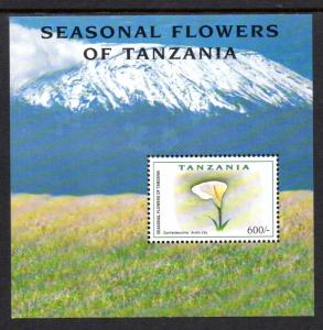 TANZANIA 1965 MNH S/S SCV $2.75 BIN $1.75 FLOWERS